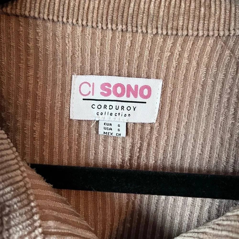 CI SONO shirt jacket Shacket brown neutral boho textured Neutral casual country - Picture 2 of 5